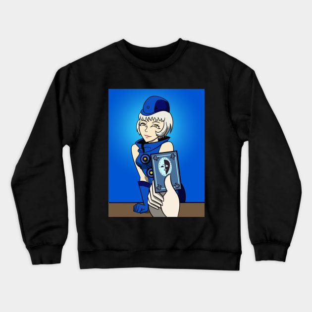 Persona 3: Smug Elizabeth Crewneck Sweatshirt by BlackKnightProductions